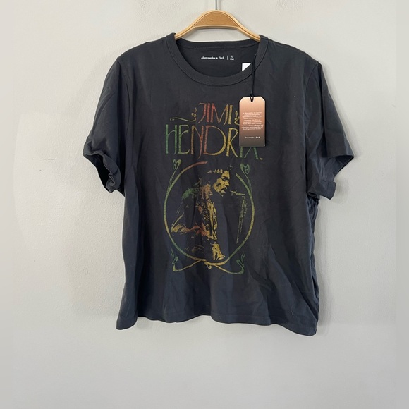 NEW ABERCROMBIE & FITCH 
Vol. 28 Short-Sleeve Jimi Hendrix Graphic Skimming Sz:L - Picture 5 of 8